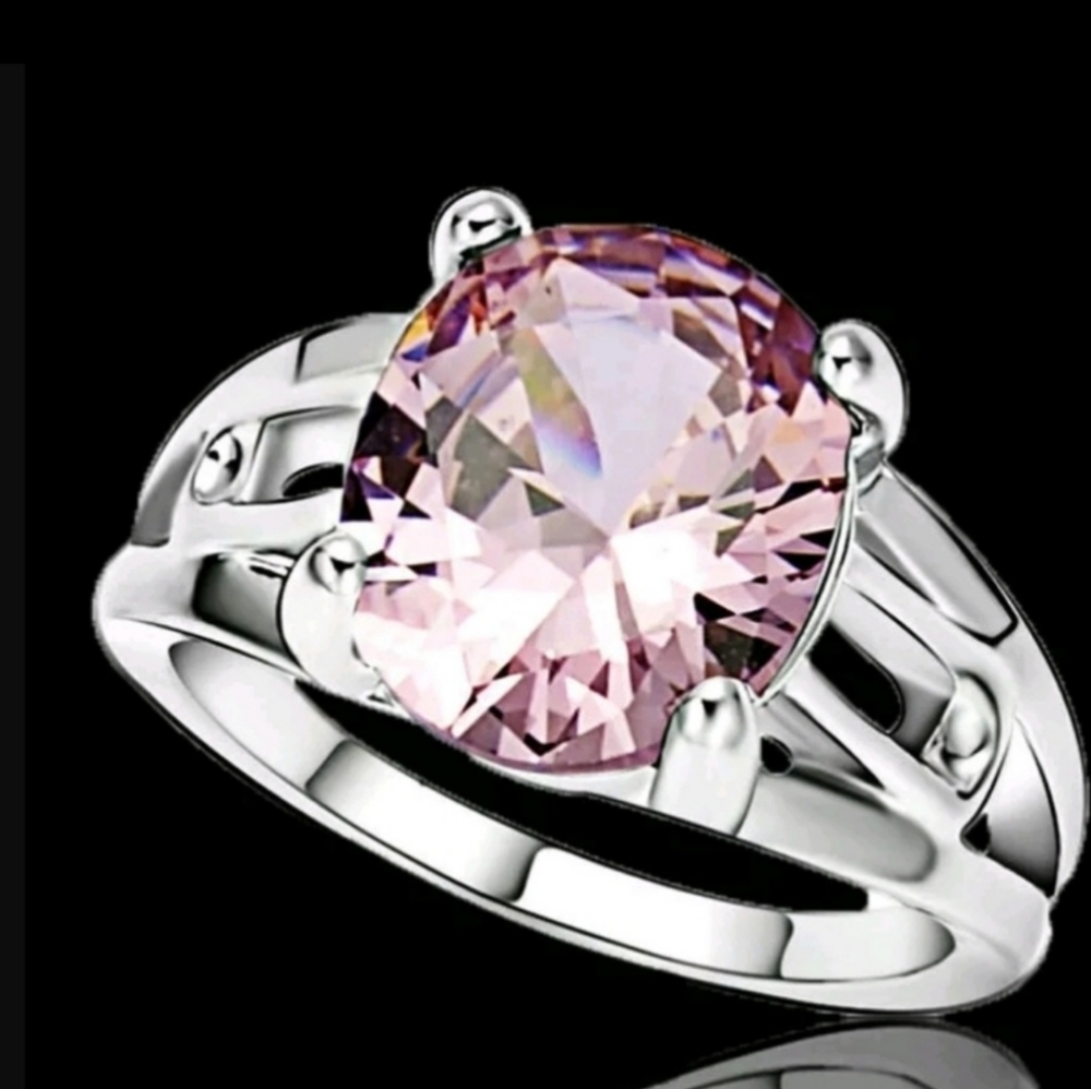 New Gorgeous Pink Wedding Ring - Picture 2 of 2
